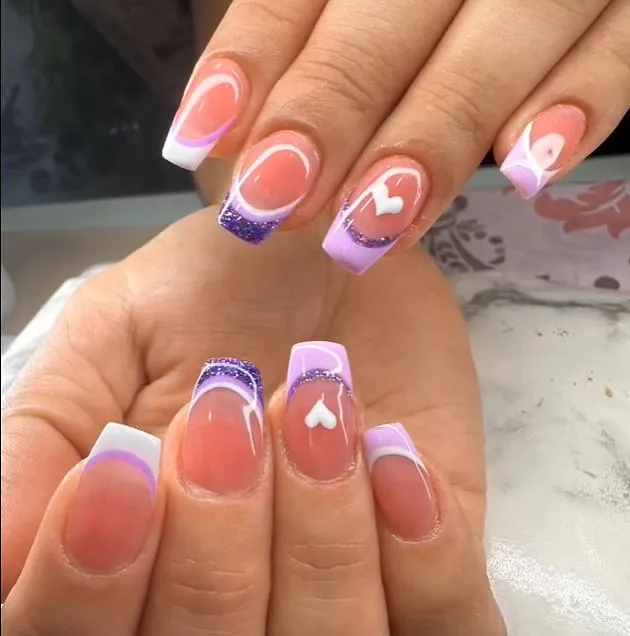 Uñas con corazones